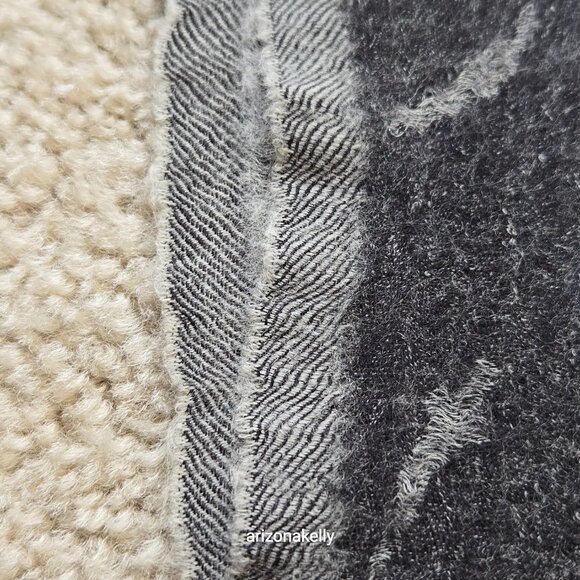 rag & bone Wool Dagger Scarf Reversible Black and Grey - Picture 11 of 13